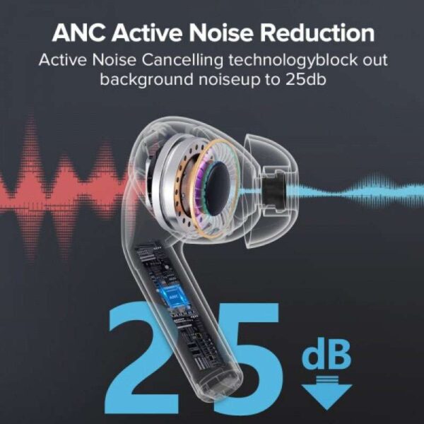 Joyroom ANC Noise Reduction Wireless Earbuds JR-TA2 – Black