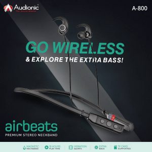 Audionic A-800 Neckband With Extra Bass & High Quality Sound